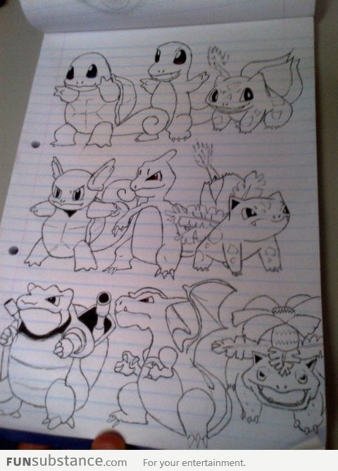 Pokemon, the only thing my exam pad gets used for