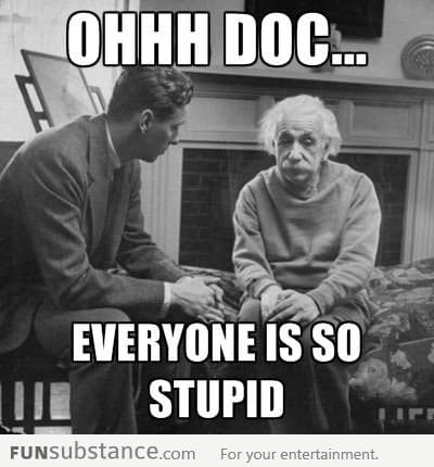 Einstein doing therapy