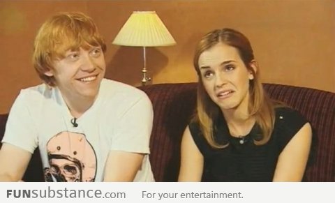 Emma and Rupert, how was it sharing an on screen kiss?