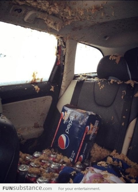 Never leave Pepsi at your car during a cold night