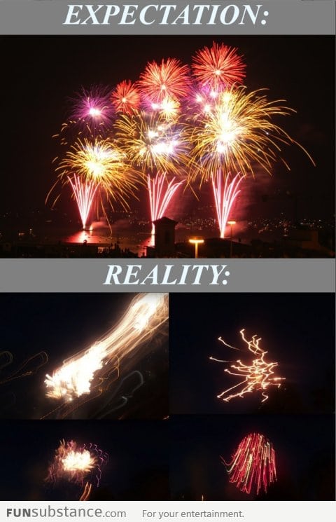 Taking Picture Of Fireworks