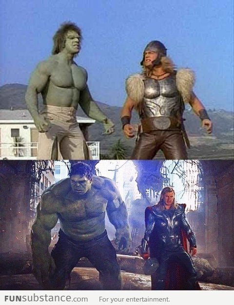 Hulk and Thor - only 34 years later