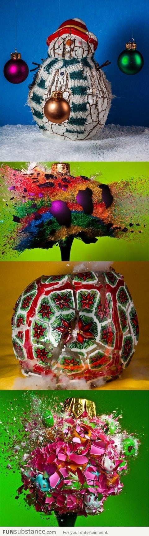 Happy holidays! Now have some exploding Xmas ornaments!