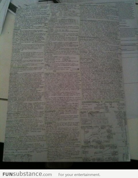 Only one cheat sheet is allowed? Challenge accepted!