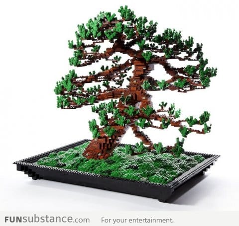 LEGO bonsai tree by Makoto Azuma