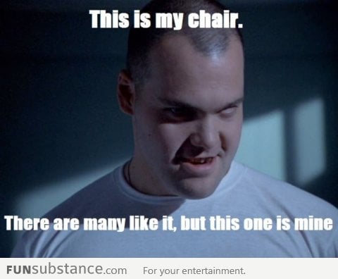 Whenever a colleague sitting on my chair