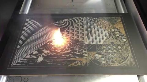 Art made with laser