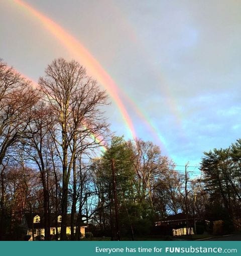 Rare quadruple rainbow in NY