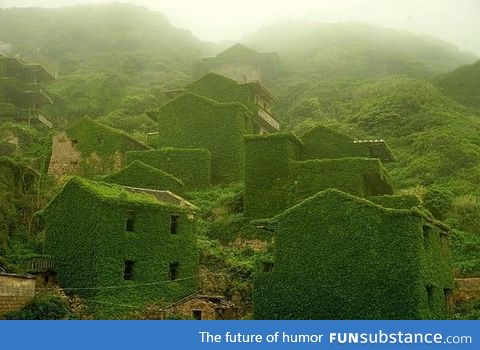 An abandoned village in Shengsi County’s Gouqi island which is in Zhoushan, China