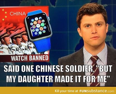 China has banned their soldiers from wearing the new apple watch