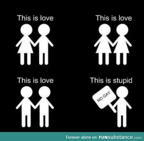 Love is love. Dont be stupid.