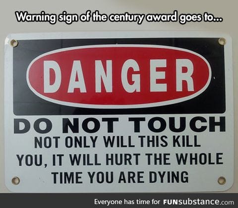 Danger, do not touch