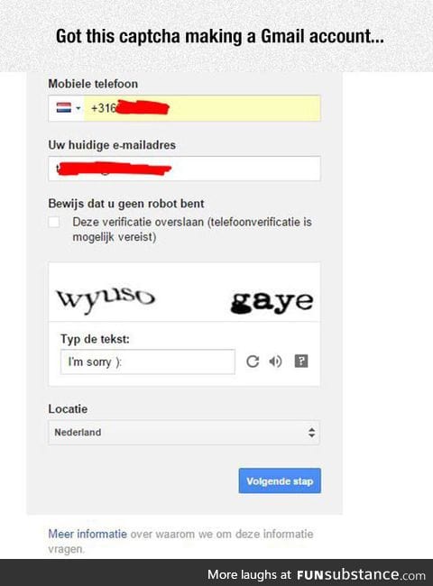 Captcha knows you're gay