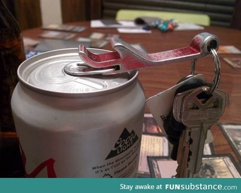Life pro tip: What the slot is for on your keychain bottle opener