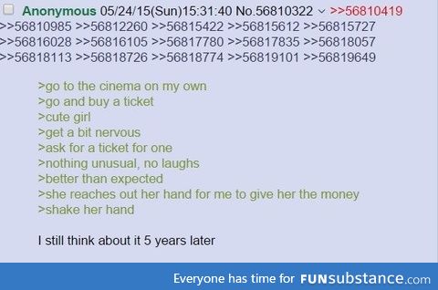 Anon buys a movie ticket