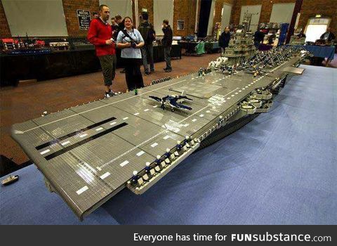 A lego aircraft carrier