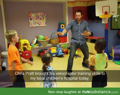 Chris Pratt teaches the next generation