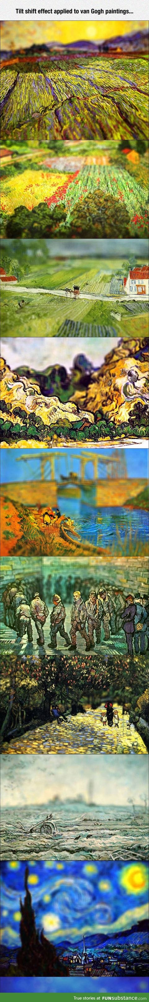 Viewing Van Gogh's work with a tilt-shift lens
