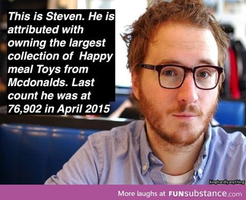 The man who owns the most Happy Meal Toys from McDonalds