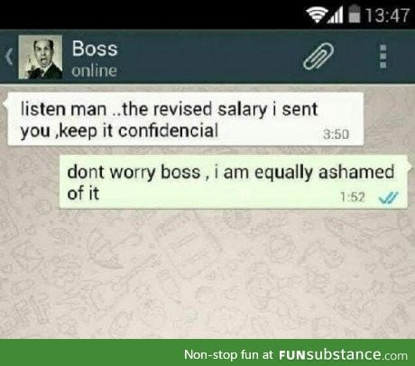 Passive aggressive about salary