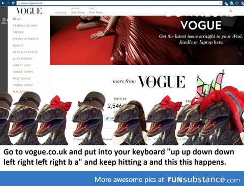 Easter egg on Vogue website