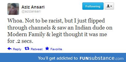 Aziz Ansari is so racist to himself
