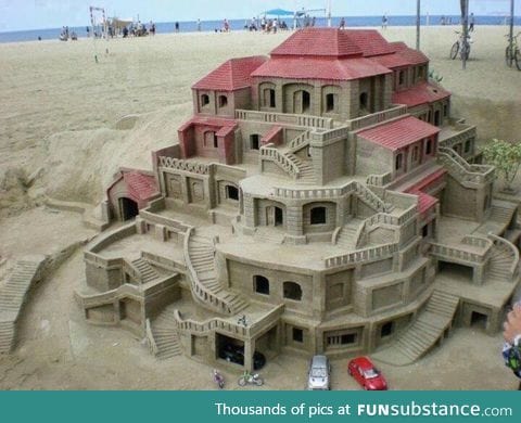 I wish i could make a sand castle like this