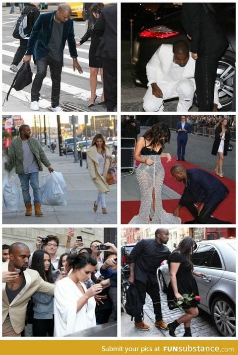 Kanye is an asshole to the world but never towards his girl
