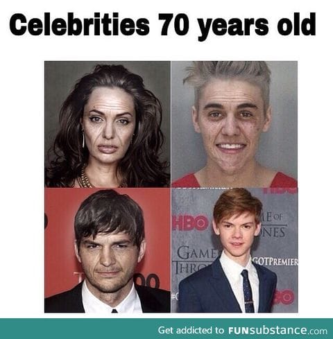 Celebrities when their 70 years old