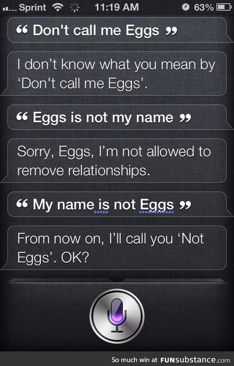 "My name is not Eggs"