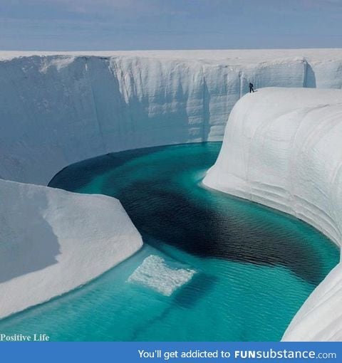 Ice canyon in Greenland