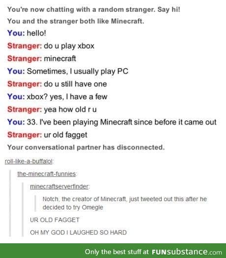 The creator of Minecraft decided to try Omegle