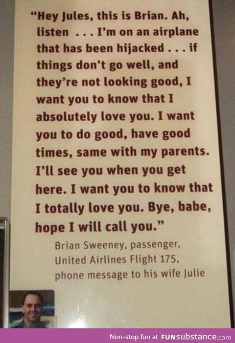 A phone message left by a passenger of flight 175