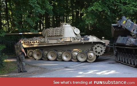 A guy in Germany was hidding a Panther tank from WWII in his basement