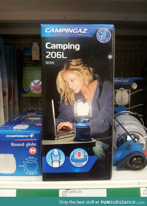 This is the most useless use for a camping light ever