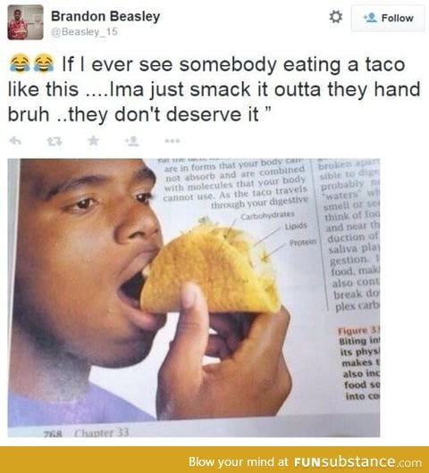 Eating Tacos like this