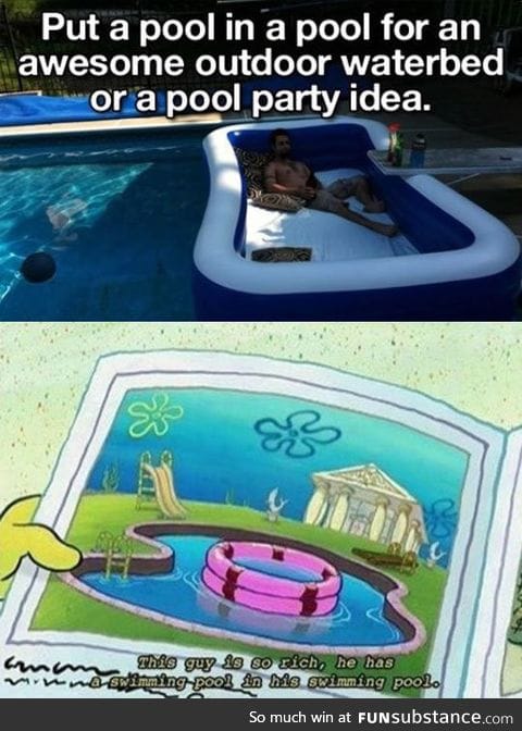 Placing a pool in a pool