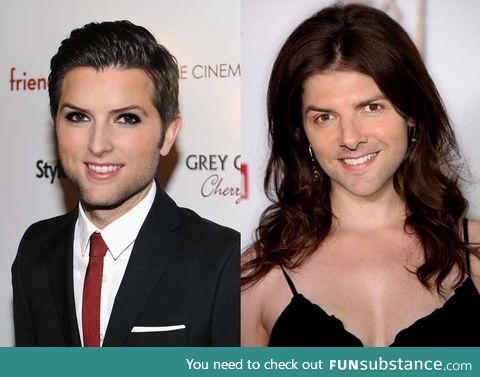 Anna kendrick is basically Adam Scott in a wig