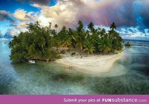 Drone Aerial photo of Tahaa Island, French Polynesia