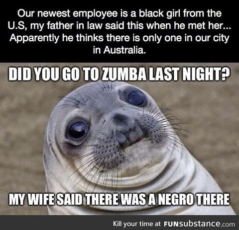 Our newest employee is a black girl from the U.S, my father in law said this when he met