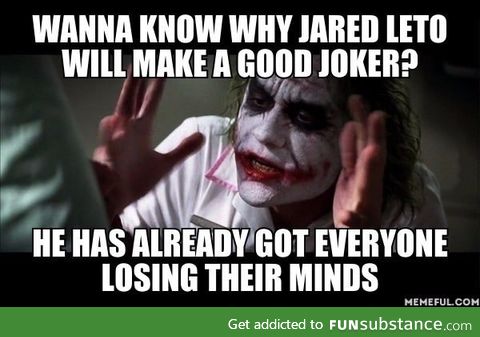 Jared Leto as the Joker in Suicide Squad