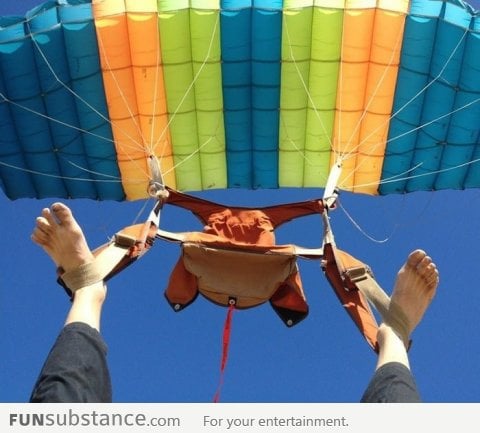 Parachuting like a boss