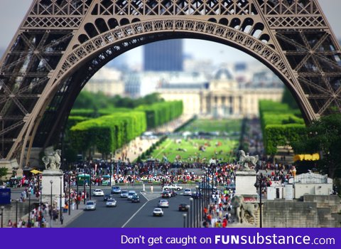 An often unseen angle of the Eiffel Tower