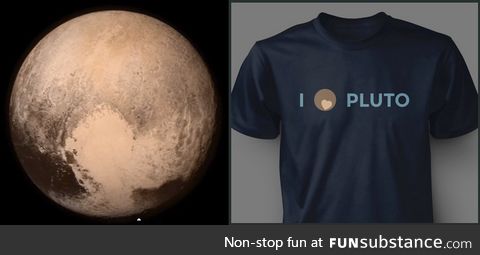 I love this really cute shirt that celebrates the New Horizon's flyby to Pluto
