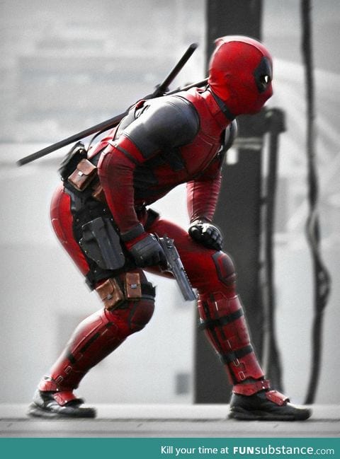 Ryan Reynolds as Deadpool in action