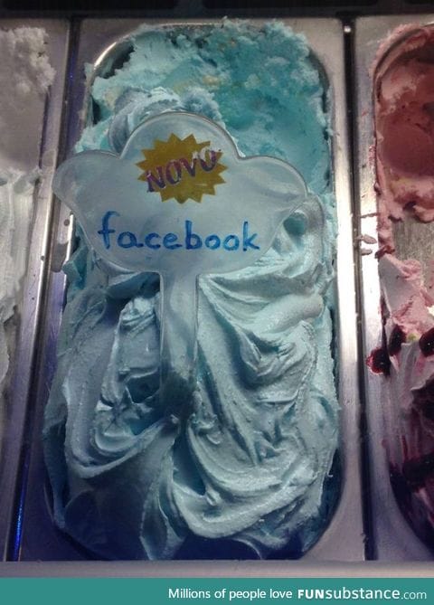 So facebook flavored ice cream is a thing