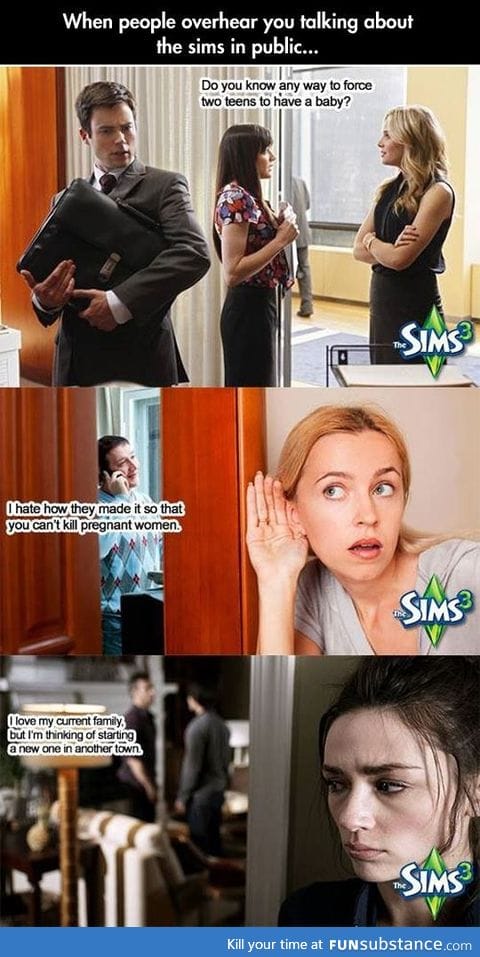 Talking about Sims in public