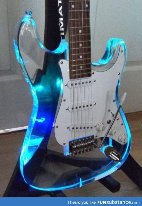 Awesome see-through guitar