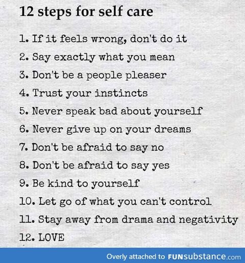 12 steps for self-care