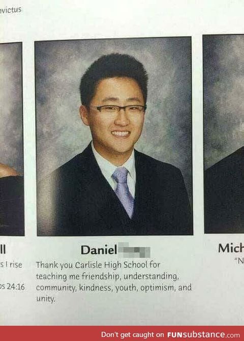 Subtle yearbook quote